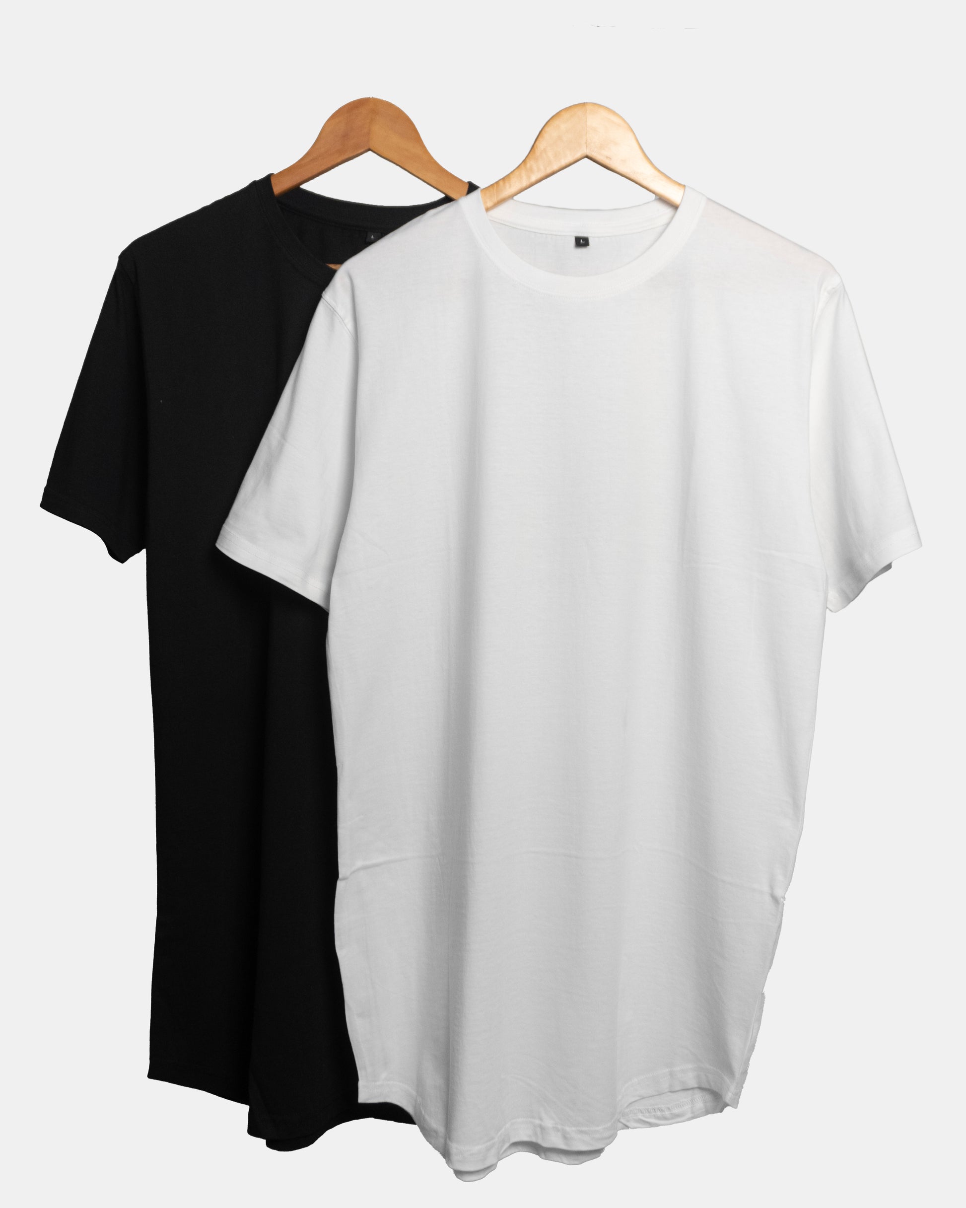 ASHMER Men’s 180 GSM Longline Curved Tee – Modern Tailored Fit | ML30