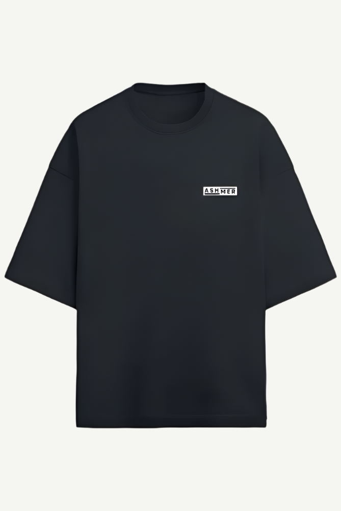 Navy Blue oversized terry fabric Ultra Premium T-shirt Image